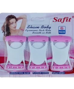 Safit Body Shaving Razor - Personal Grooming Tool Designed For Hair Removal And Smooth Skin Maintenance Routine - Pack of 6