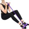 Foot Pedal Resistance Band Elastic Sit-Up Pull Rope Yoga Fitness Gym - Elastic Pull Ropes Tummy Trimmer ( Random Color ) - Image 4