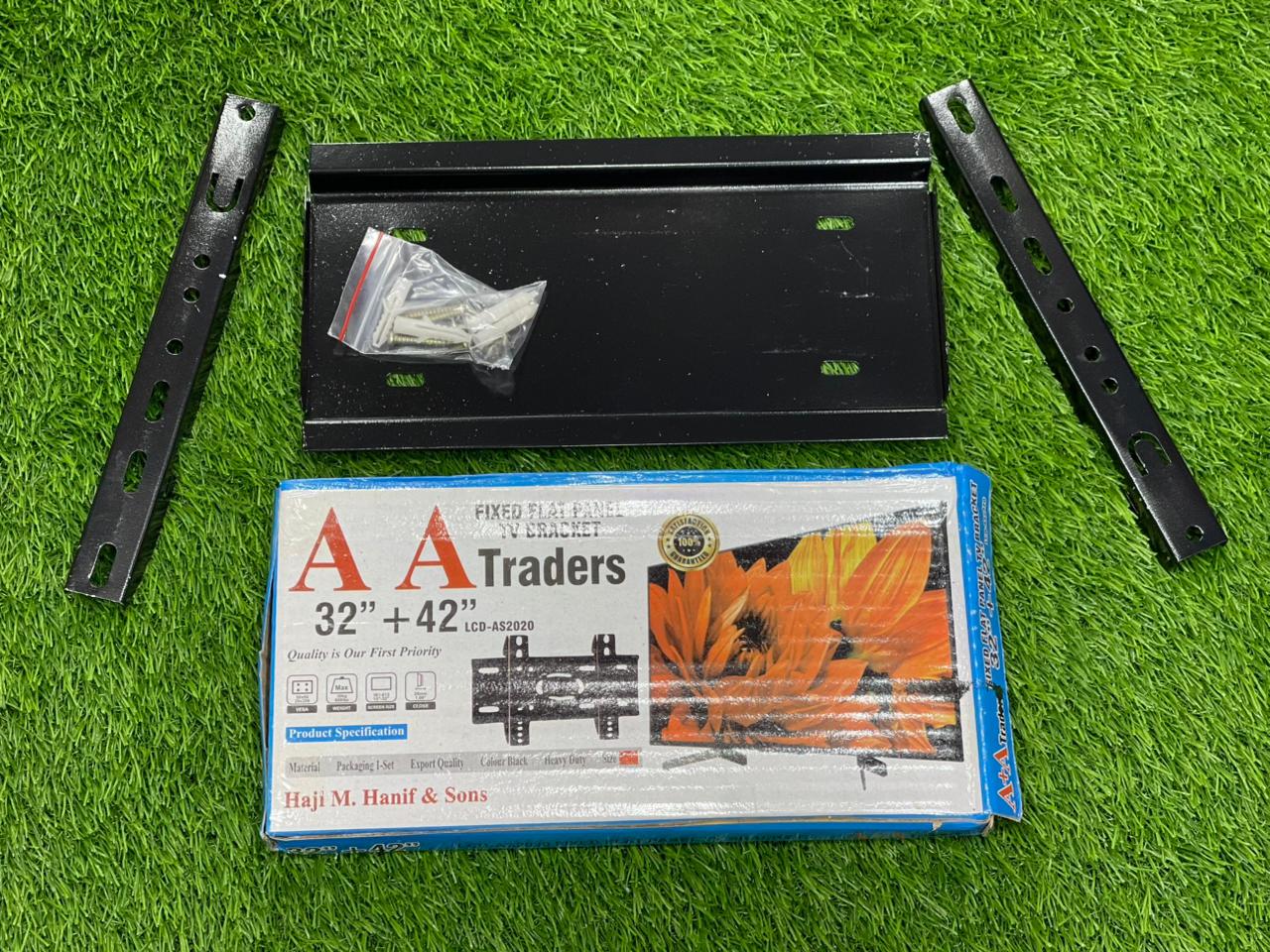 AA Traders Tv Wall Mount Bracket 32 To 42 Inch Heavy Duty Led Lcd Tv Stand With Bubble Level And Complete Fitting Kit - Image 3