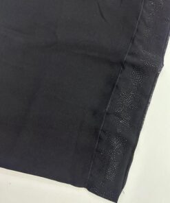 Premium Black Chiffon Dupatta with One Side Stone Work – Elegant Formal Wear for Women – Soft & Lightweight Fabric
