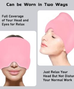 Migraine Relief Cap With Box - Instant Headache Relief Hat Reusable Gel Cap For Migraine Pain Relief Wearable Hot Cold Therapy Therapy (Random Color)