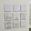 DIY Fridge Magnet Paint Kit – 6 Magnets & 6 Paint Sheets Creative Art Set - Image 3