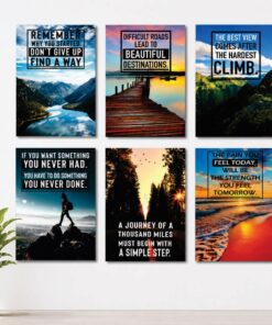 Set of 6 Premium Wall Art Photo Tiles – Modern Home Decor Sets 8x11