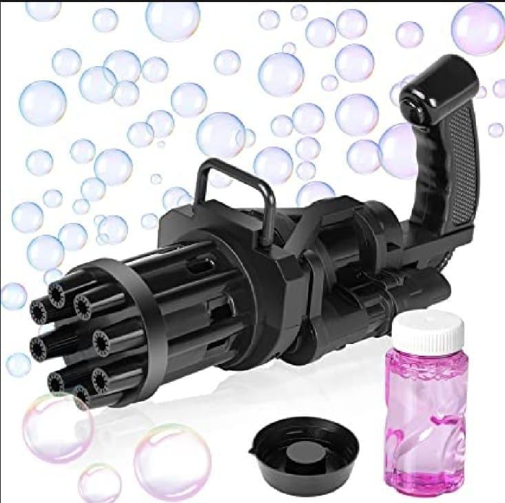 Electric Gatling Bubble Gun – 8 Hole Automatic Bubble Blaster Toy Gun - Image 3