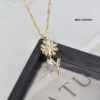 Flower Rotation Pendant Necklace – Golden | Premium China Quality | QWJ-189