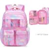 Princess Dream Rainbow School Backpack – Large Capacity Ergonomic Pastel Book Bag for Girls (44×31×13 cm) - Image 2