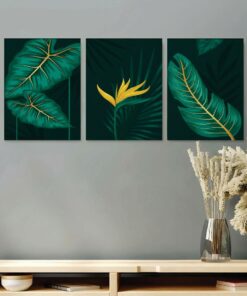 Set of 3 Premium Wall Art Photo Tiles – Modern Home Decor Sets 8x11 | With Frame