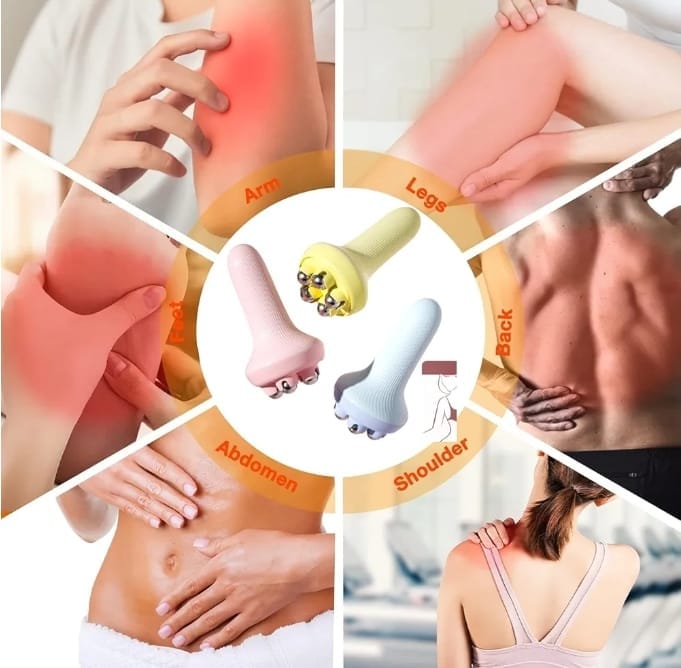 360 Roller Manual Hand Massager Handheld Massage Ball Full Body Pain Relief Neck Back Shoulder Leg And Foot (Random Color) - Image 4