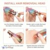 2-in-1 Electric Eyebrow Trimmer and Facial Hair Shaver for Women – Rechargeable Precision Hair Remover - Image 3