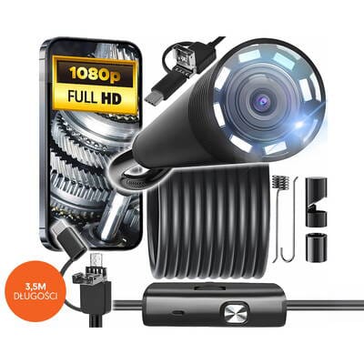 USB Endoscope Mini Hidden Camera 1080P with 8 Adjustable LED Lights & 5M Waterproof Cable - Image 3