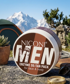 Niconi Men Enzyme De-Tan Pack - Advanced Skincare Facial Pack For Tan Removal Brightening Deep Cleansing And Smooth Refreshing Men Skin Tone - 100g