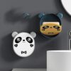 Wall Mounted Cute Panda Soap Dish Holder – Punch-Free Plastic Soap Box Rack for Bathroom & Kitchen Storage (Random color) - Image 2