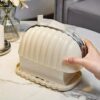 Decorative Shell Tissue Box Case Elegant And Modern Napkin Holder Stylish Daily Use Home And Office Accessory - Image 3
