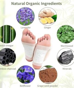 Kinoki Bamboo Vinegar Detox Foot Patches – Deep Cleansing & Relaxing Foot Pads (10 Pads Pack)