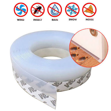 5 Meter Self Adhesive Door Sealing Tape | Weatherproof Door & Window Seal Strip Tape - Image 2