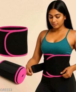 Waist Trimmer Belt for Men & Women | Sweat Belt for Workout & Gym | Adjustable Tummy Support Belt | Free Size | Pack of 1