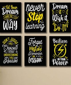Set of 6 Premium Wall Art Photo Tiles – Modern Home Decor Sets 8x11