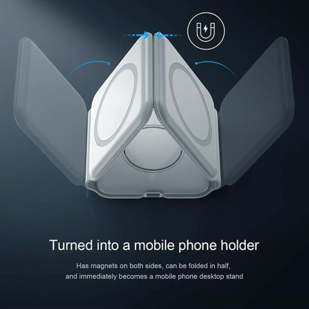 3 in 1 15W Fast Magnetic Wireless Charging Pad for iPhone
