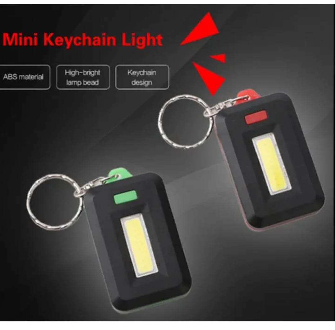 Mini COB LED Keychain Flashlight 3 Modes | Portable Rechargeable Keychain Torch | Emergency Pocket Light (Random Color) - Image 2