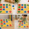 Shape Puzzle Board Game - Educational Wooden Learning Toy Crafted From MDF Wood For Children And Geometric Skill Development