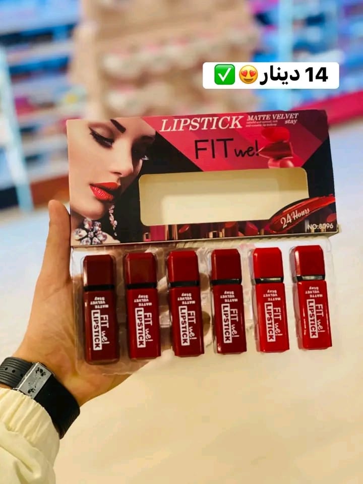6 Pcs Matte Velvet Lipstick Set – Creamy Long Lasting Lip Color Collection | Shades of Red - Image 5
