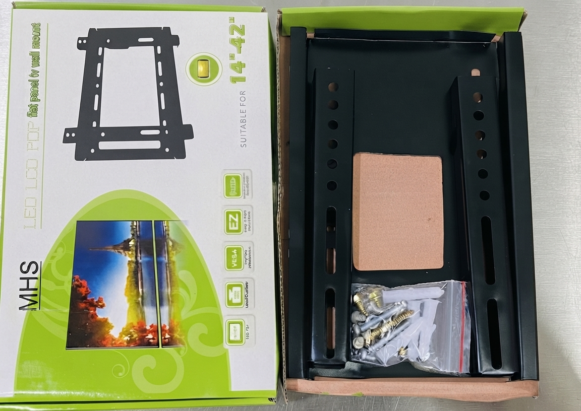 Premium Fixed Flat Panel TV Wall Mount Bracket (14" To 42") – Heavy Duty Metallic LED/LCD Television Stand For Secure And Reliable Mounting - Image 2