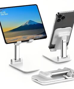 Premium Foldable Desktop Stand – Adjustable Height & Multi-Angle Portable Mount for All Mobiles & Tablets