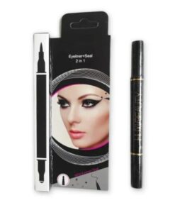 2-in-1 Waterproof Eyeliner & Stamp Liner Pen – Dual-Sided Matte Black Liquid Eyeliner with Precise Felt Tip and Winged Design Seal