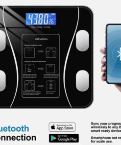Digital Smart Bluetooth Body Weight & BMI Scale Body Fat Scale Smart Wireless Digital Bathroom Weight Scale Body Composition Analyzer With Smartphone App Bluetooth-compatible