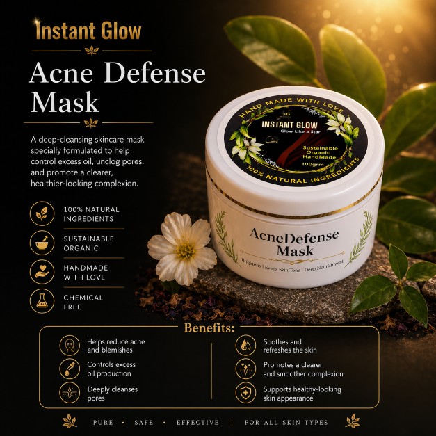Acne Defense Face Mask 50g – Natural Deep Cleansing Mask for Acne