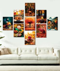 Set of 9 Premium Wall Art Photo Tiles – Modern Home Decor Sets 8x11