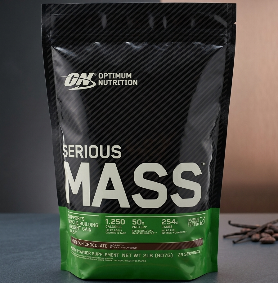 Optimum Nutrition Serious Mass 2LB Weight Gainer – High Calorie Muscle Mass Support