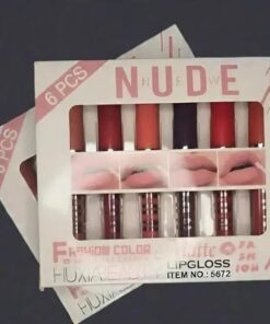 6 Pcs Nude & Red Matte Lip Gloss Set | High Pigmented Long Lasting Liquid Lipstick Collection