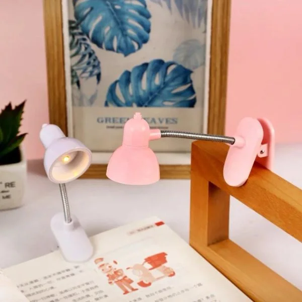 Mini Book Light With Clip – Cute Retro Night Lamp with 360° Flexible Gooseneck & Portable Reading Light for Bed - Image 2