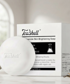 Teashell Niacinamide Skin Brightening Soap - Cleansing Bar Formulated For Daily Skincare Routine And Bright Complexion - 70g