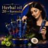Instant Glow Herbal Oil 20+ Formula 200ml | Organic Hair Oil with Amla & Rosemary | Anti Hair Fall