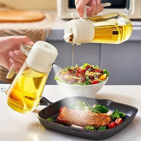 2-In-1 Oil Sprayer Bottle For Kitchen - Kitchen Accessory Designed For Cooking Oil Dispensing And Food Preparation Routine - Image 2