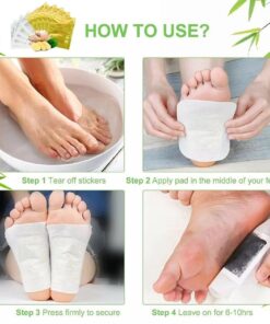 Kinoki Premium Natural Foot Patches (Pack of 10) | Bamboo Vinegar Detox Foot Pads for Overnight Foot Care