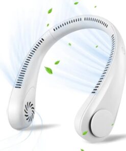 USB Rechargeable Neck Fan | 3 Modes Fan Speed | 360 Rotation Neck Hanging Fan With Box | C-Type Charging Cable Included