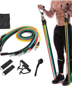11 In 1 Natural Rubber Power Resistance Bands Exercise Belt For Home Office Outdoor Gym Equipment