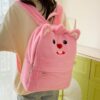 Cute Bunny Plush Backpack – Fluffy School Bag with Front Pocket - Image 3
