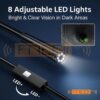 USB Endoscope Mini Hidden Camera 1080P with 8 Adjustable LED Lights & 5M Waterproof Cable - Image 4