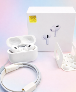 Original White Pro 2 Box Pack Wireless Earbuds with All Accessories – White